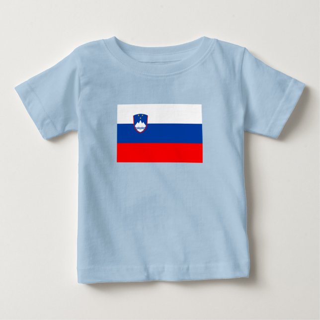 T-shirt Pour Bébé Drapeau de la Slovénie (Devant)