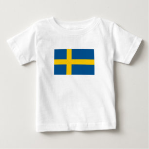 T-shirt Pour Bébé Drapeau de la Suède