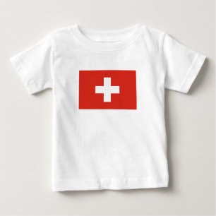 T-shirt Pour Bébé Drapeau de la Suisse