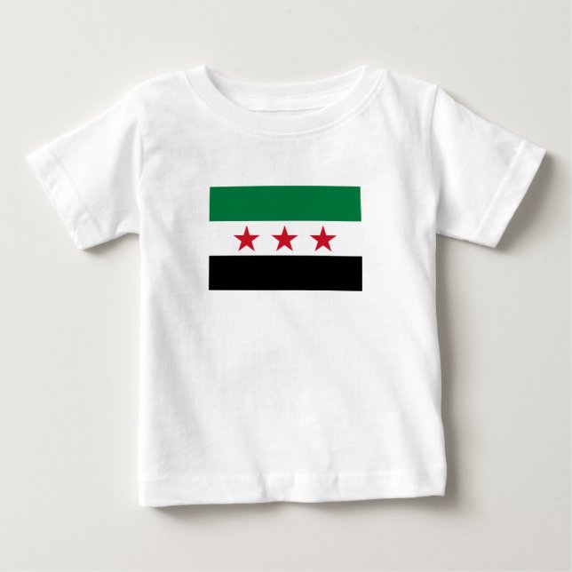 T-shirt Pour Bébé Drapeau de la Syrie (Devant)