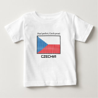 T-shirt Pour Bébé Drapeau de la Tchéquie