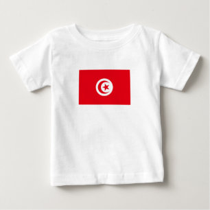 T-shirt Pour Bébé Drapeau de la Tunisie
