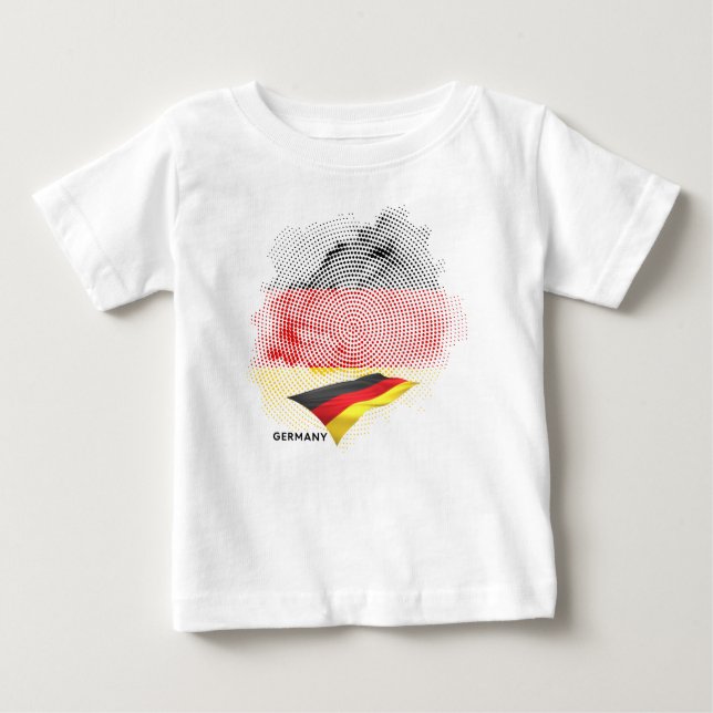 T-shirt Pour Bébé Drapeau de l'Allemagne (Devant)