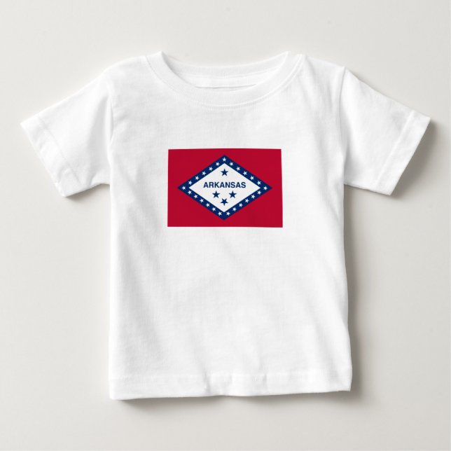 T-shirt Pour Bébé Drapeau de l'Arkansas (Devant)