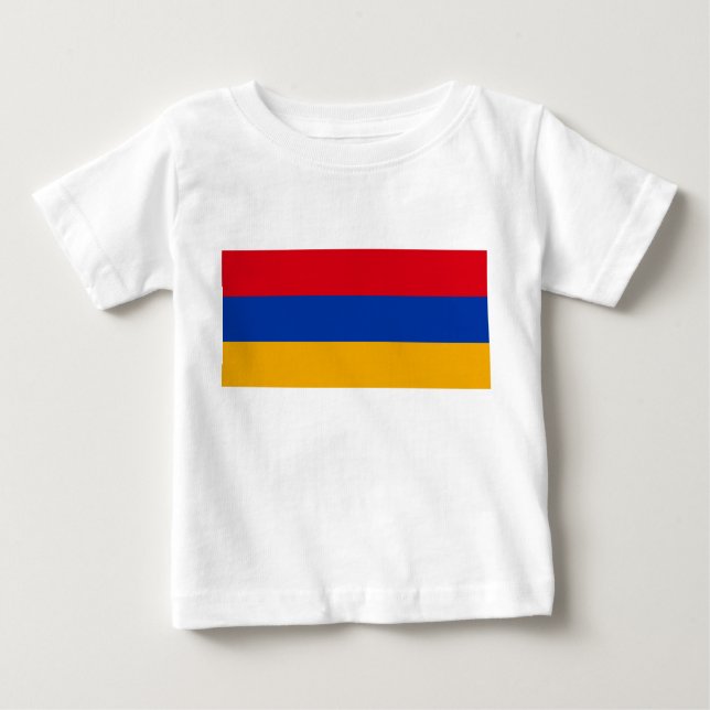 T-shirt Pour Bébé Drapeau de l'Arménie (Devant)