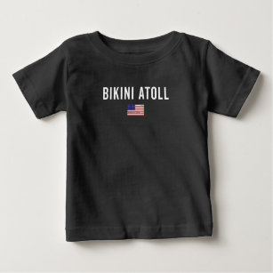 T-shirt Pour Bébé Drapeau de l'atoll de Bikini - Drapeau patriotique