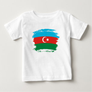 T-shirt Pour Bébé Drapeau de l'Azerbaïdjan