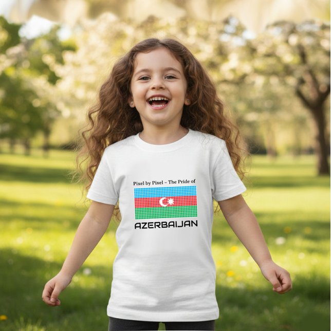 T-shirt Pour Bébé Drapeau de l'Azerbaïdjan (Créateur téléchargé)