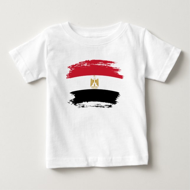 T-shirt Pour Bébé Drapeau de l'Égypte (Devant)