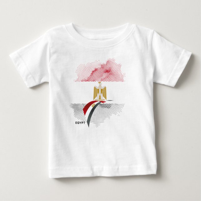 T-shirt Pour Bébé Drapeau de l'Égypte (Devant)