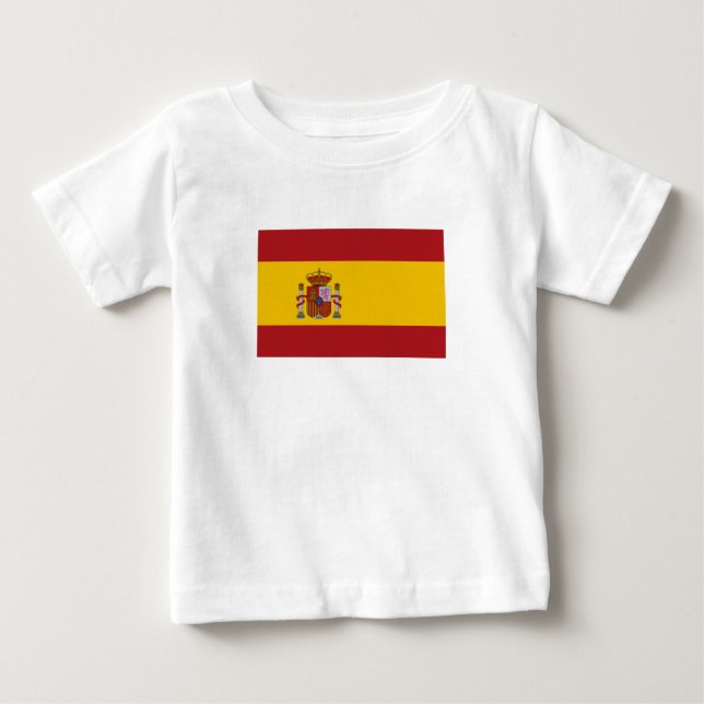 T-shirt Pour Bébé Drapeau de l'Espagne (Devant)