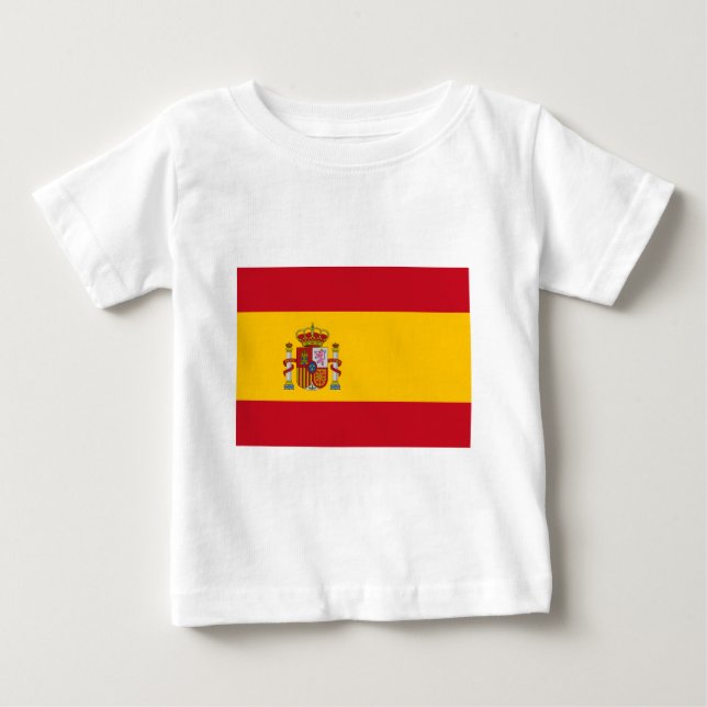 T-shirt Pour Bébé Drapeau de l'Espagne (Devant)