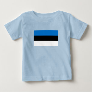 T-shirt Pour Bébé Drapeau de l'Estonie