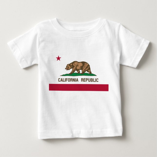 T-shirt Pour Bébé Drapeau de l'État de Californie (Devant)