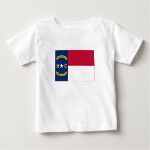 T-shirt Pour Bébé Drapeau de l'État de Caroline du Nord