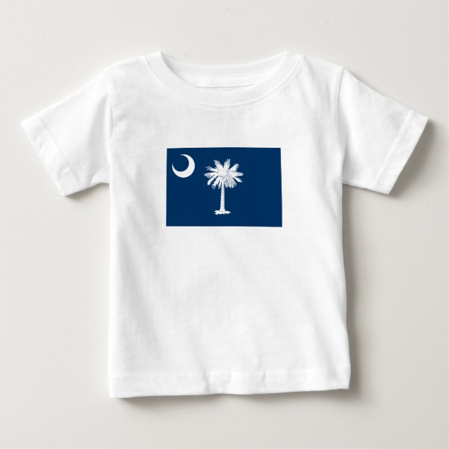 T-shirt Pour Bébé Drapeau de l'État de Caroline du Sud (Devant)