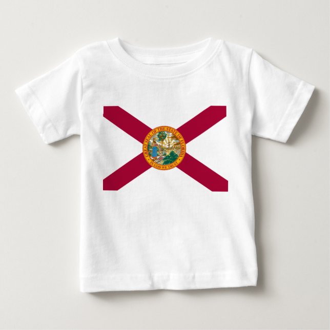 T-shirt Pour Bébé Drapeau de l'État de Floride (Devant)