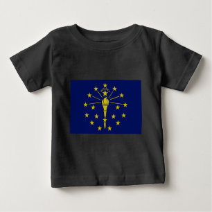 T-shirt Pour Bébé Drapeau de l'état de l'Indiana bleu & or