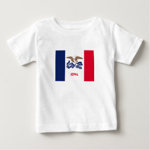 T-shirt Pour Bébé Drapeau de l'État de l'Iowa