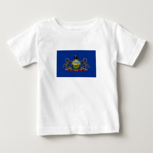 T-shirt Pour Bébé Drapeau de l'État de Pennsylvanie (Devant)