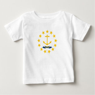 T-shirt Pour Bébé Drapeau de l'État de Rhode Island