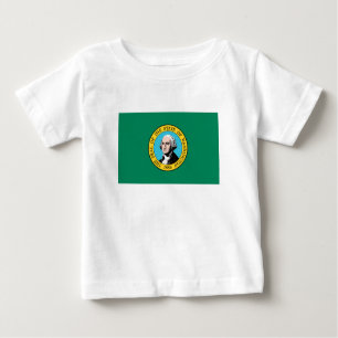 T-shirt Pour Bébé Drapeau de l'État de Washington