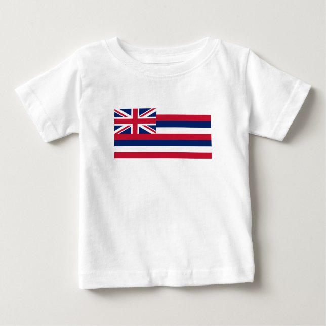 T-shirt Pour Bébé Drapeau de l'État d'Hawaii (Devant)