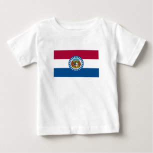 T-shirt Pour Bébé Drapeau de l'État du Missouri