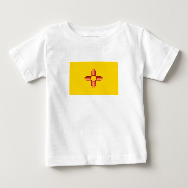 T-shirt Pour Bébé Drapeau de l'État du Nouveau-Mexique (Devant)