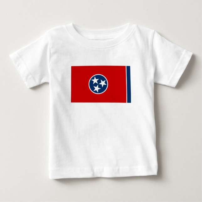 T-shirt Pour Bébé Drapeau de l'État du Tennessee (Devant)