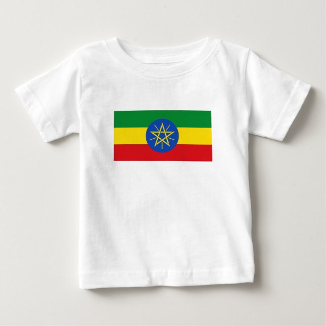 T-shirt Pour Bébé Drapeau de l'Éthiopie (Devant)
