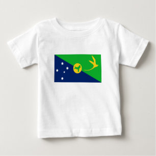 T-shirt Pour Bébé Drapeau de l'île Christmas