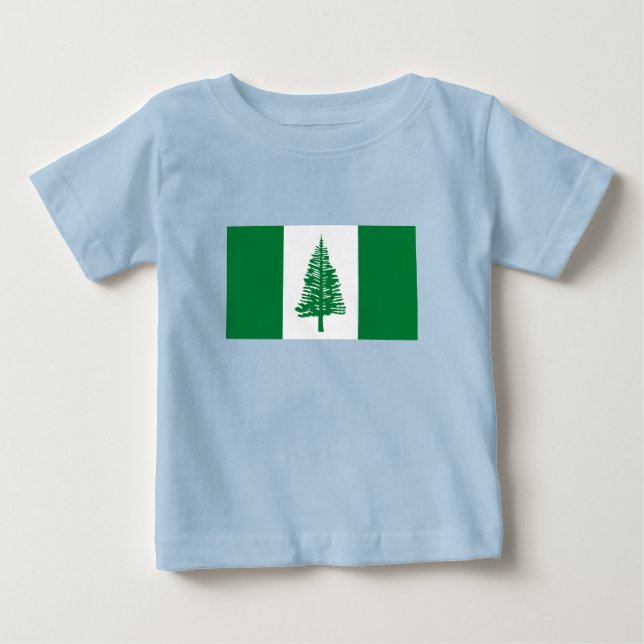 T-shirt Pour Bébé Drapeau de l'île Norfolk (Devant)