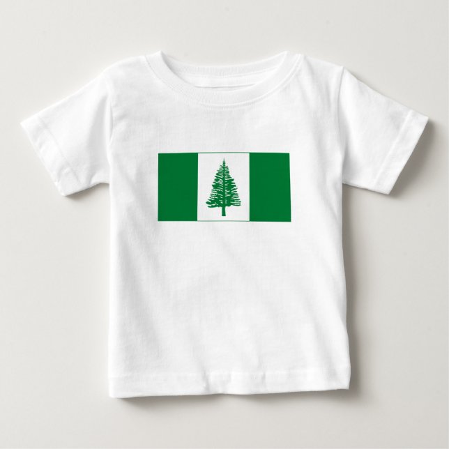 T-shirt Pour Bébé Drapeau de l'île Norfolk (Devant)