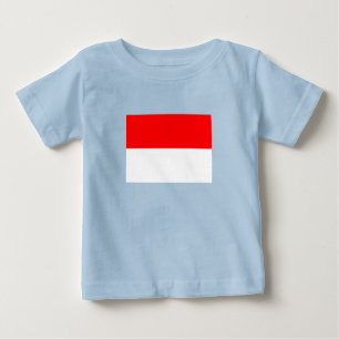 T-shirt Pour Bébé Drapeau de l'Indonésie