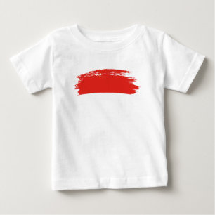 T-shirt Pour Bébé Drapeau de l'Indonésie