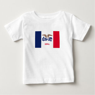 T-shirt Pour Bébé Drapeau de l'Iowa