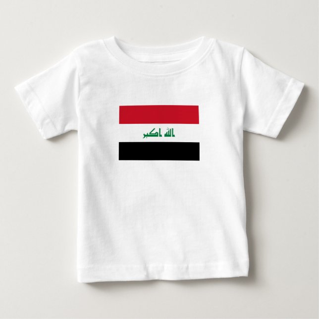 T-shirt Pour Bébé Drapeau de l'Irak (Devant)