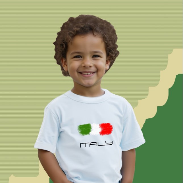 T-shirt Pour Bébé Drapeau de l'Italie (Créateur téléchargé)