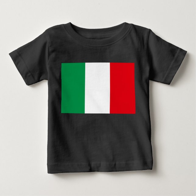 T-shirt Pour Bébé Drapeau de l'Italie (Devant)