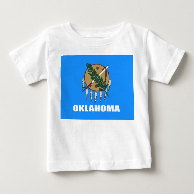 T-shirt Pour Bébé Drapeau de l'Oklahoma  (Devant)