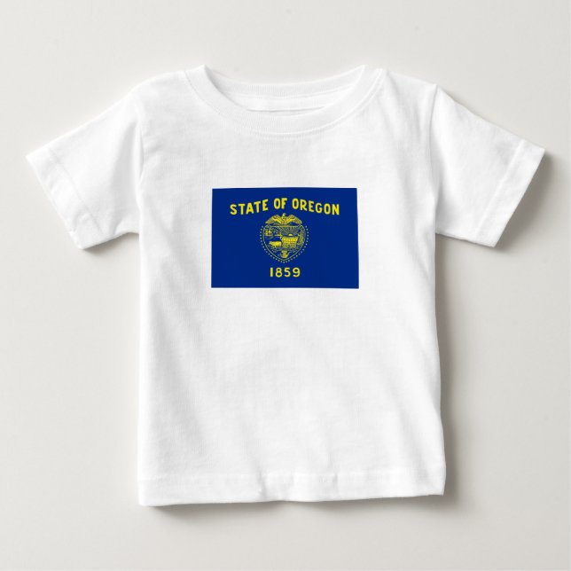 T-shirt Pour Bébé Drapeau de l'Oregon (Devant)