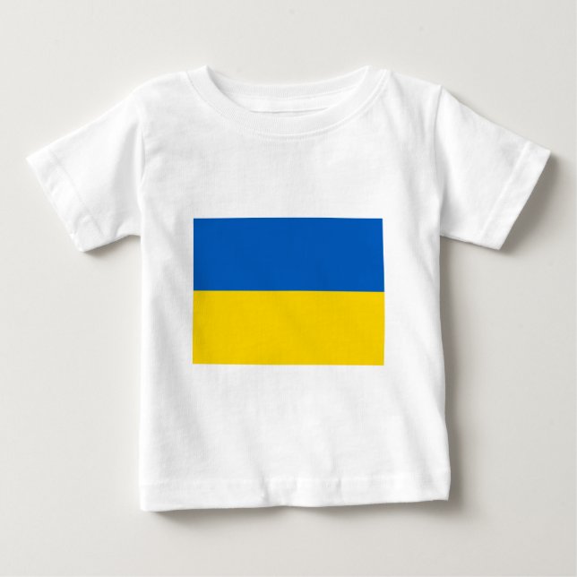 T-shirt Pour Bébé Drapeau de l'Ukraine (Devant)