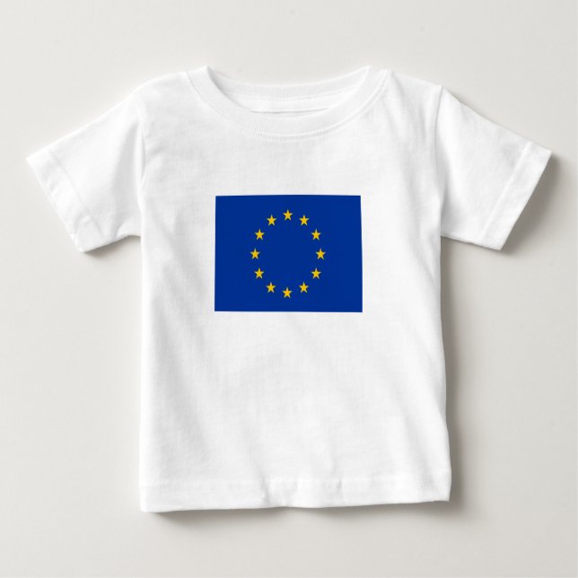 T-shirt Pour Bébé Drapeau de l'Union européenne (Devant)