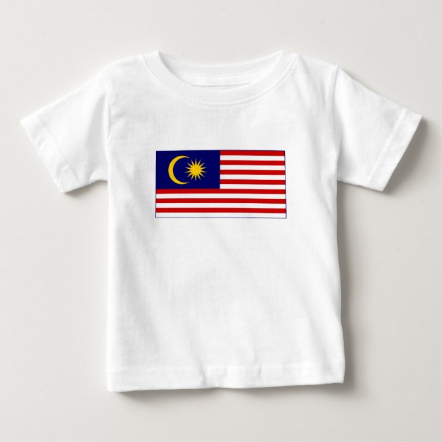 T-shirt Pour Bébé Drapeau de Malaisie (Devant)