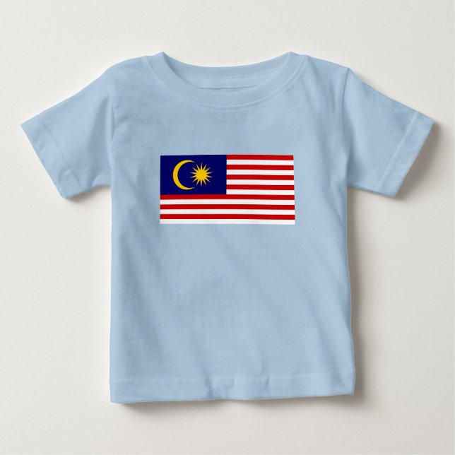 T-shirt Pour Bébé Drapeau de Malaisie (Devant)