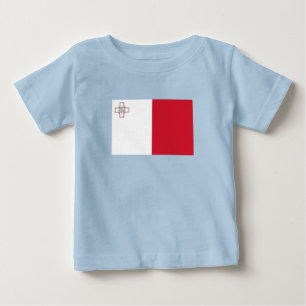 T-shirt Pour Bébé Drapeau de Malte