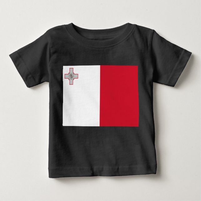 T-shirt Pour Bébé Drapeau de Malte (Devant)