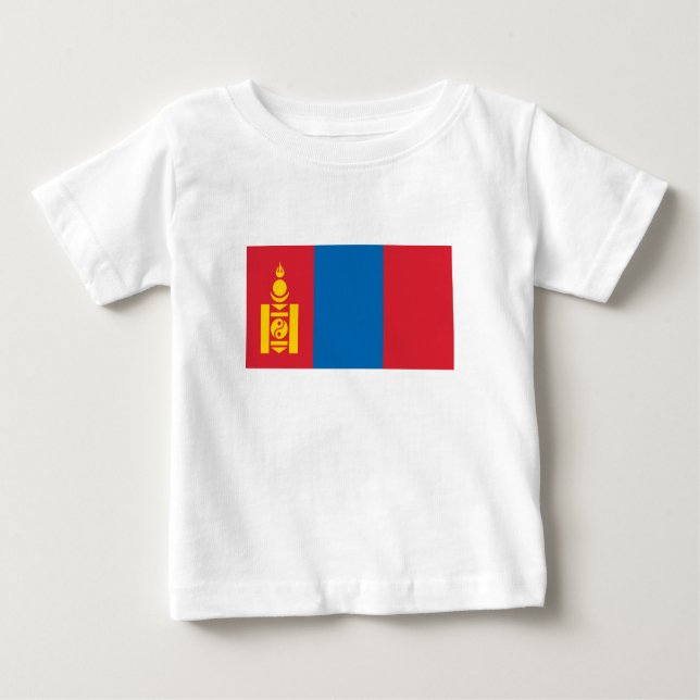 T-shirt Pour Bébé Drapeau de Mongolie (Devant)