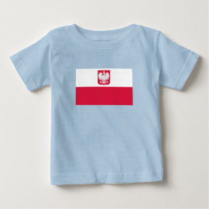 T-shirt Pour Bébé Drapeau de Pologne